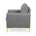 Sillón club tapizado, silla auxiliar, sillón de terciopelo, sofá cómodo - Ver imagen