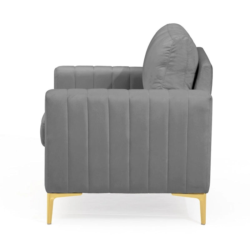 Sillón club tapizado, silla auxiliar, sillón de terciopelo, sofá cómodo - Ver imagen