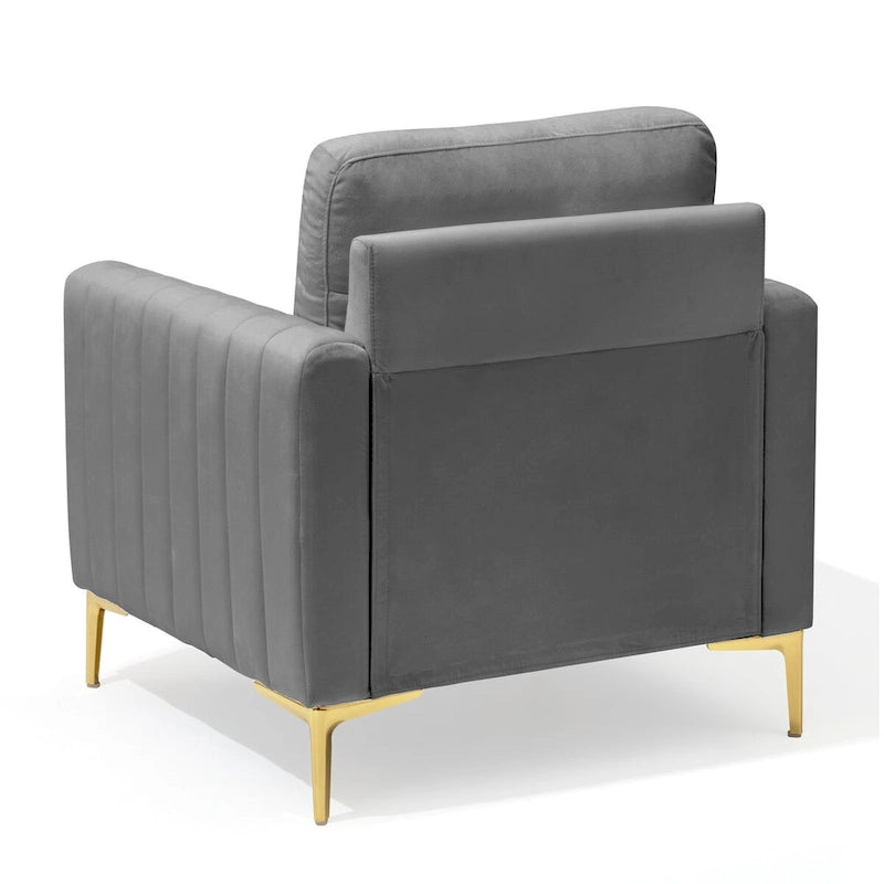 Sillón club tapizado, silla auxiliar, sillón de terciopelo, sofá cómodo - Ver imagen