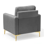 Sillón club tapizado, silla auxiliar, sillón de terciopelo, sofá cómodo - Ver imagen