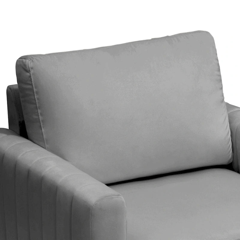 Sillón club tapizado, silla auxiliar, sillón de terciopelo, sofá cómodo - Ver imagen