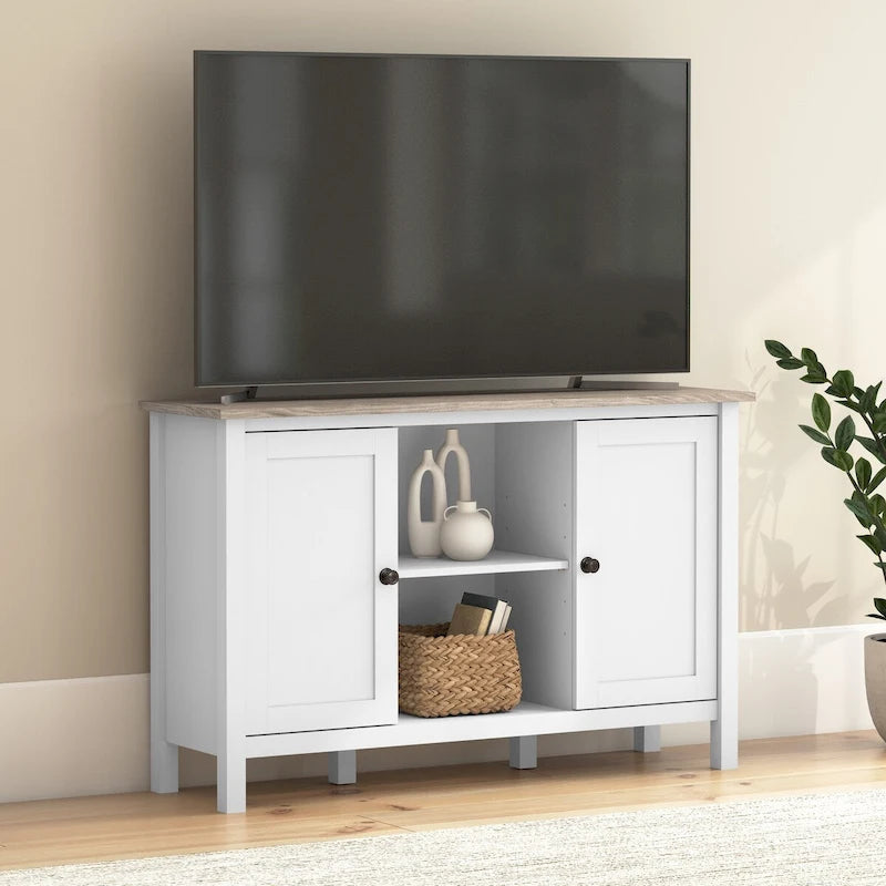 Mueble para TV alto de 48 pulgadas de ancho con consola multimedia