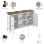Mueble para TV alto de 48 pulgadas de ancho con consola multimedia