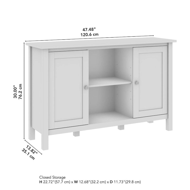 Mueble para TV alto de 48 pulgadas de ancho con consola multimedia