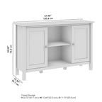 Mueble para TV alto de 48 pulgadas de ancho con consola multimedia