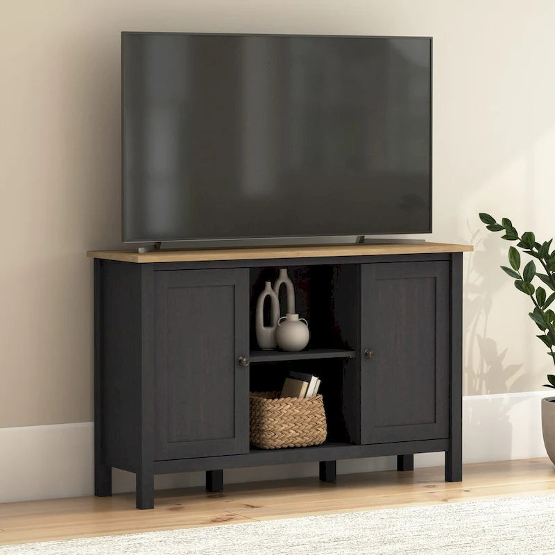 Mueble para TV alto de 48 pulgadas de ancho con consola multimedia