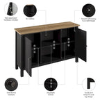 Mueble para TV alto de 48 pulgadas de ancho con consola multimedia