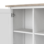 Mueble para TV alto de 48 pulgadas de ancho con consola multimedia