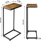 Mesa auxiliar en forma de C - 11.8D x 15.7W x 24.4H
