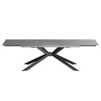 110.24 Mesa de comedor rectangular extensible de piedra sinterizada - 78.74 a 110.24