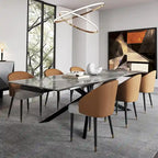 110.24 Mesa de comedor rectangular extensible de piedra sinterizada - 78.74 a 110.24