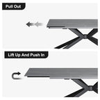 110.24 Mesa de comedor rectangular extensible de piedra sinterizada - 78.74 a 110.24