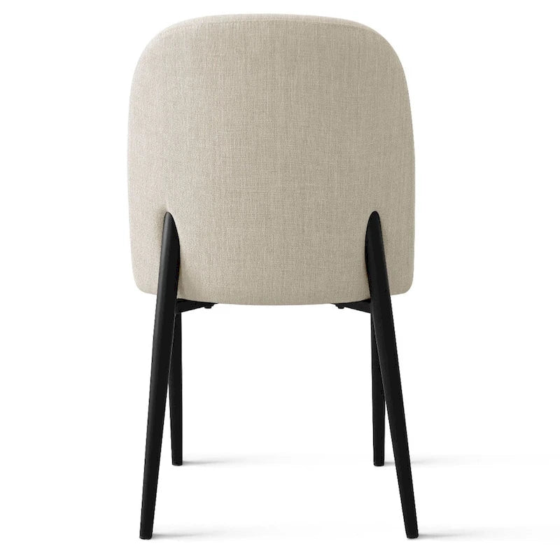 Silla de comedor tapizada en lino (juego de 2)