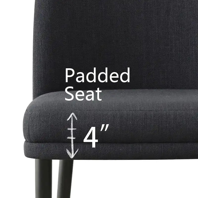 Silla de comedor tapizada en lino (juego de 2)