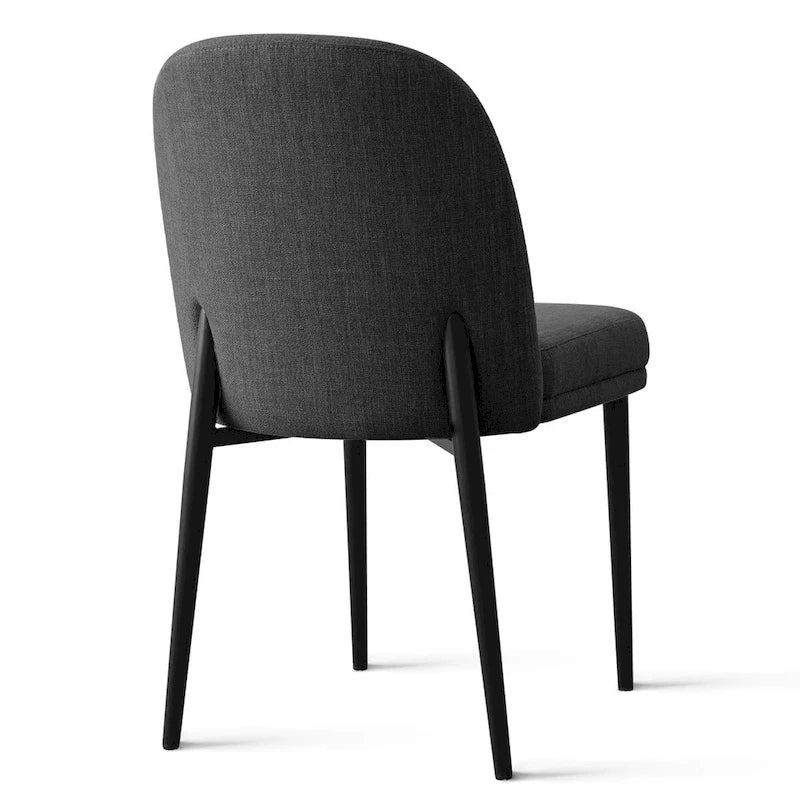 Silla de comedor tapizada en lino (juego de 2)