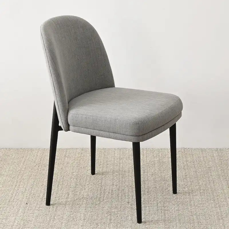 Silla de comedor tapizada en lino (juego de 2)