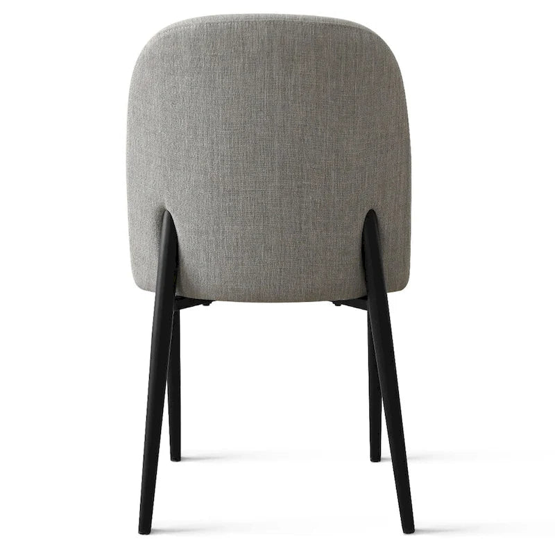 Silla de comedor tapizada en lino (juego de 2)