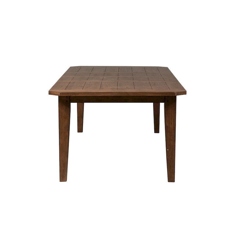 Juego de mesa rectangular de 6 piezas, tabaco y negro