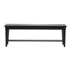 Juego de mesa rectangular de 6 piezas, tabaco y negro