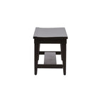 Juego de mesa rectangular de 6 piezas, tabaco y negro
