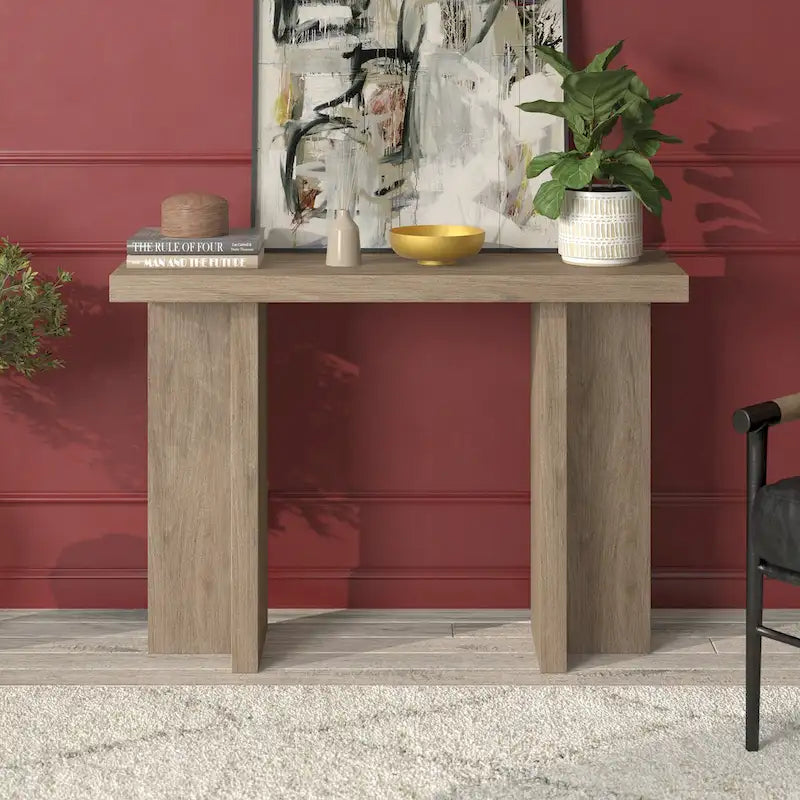Mesa consola rectangular de 42 pulgadas de ancho