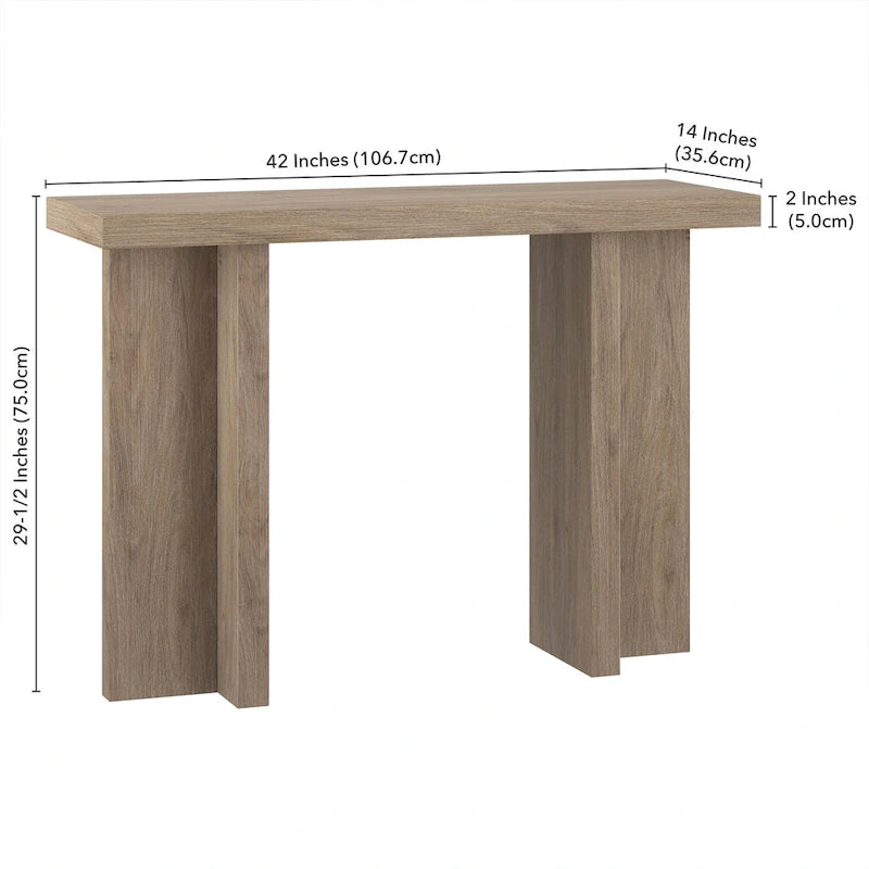 Mesa consola rectangular de 42 pulgadas de ancho