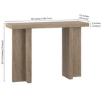 Mesa consola rectangular de 42 pulgadas de ancho
