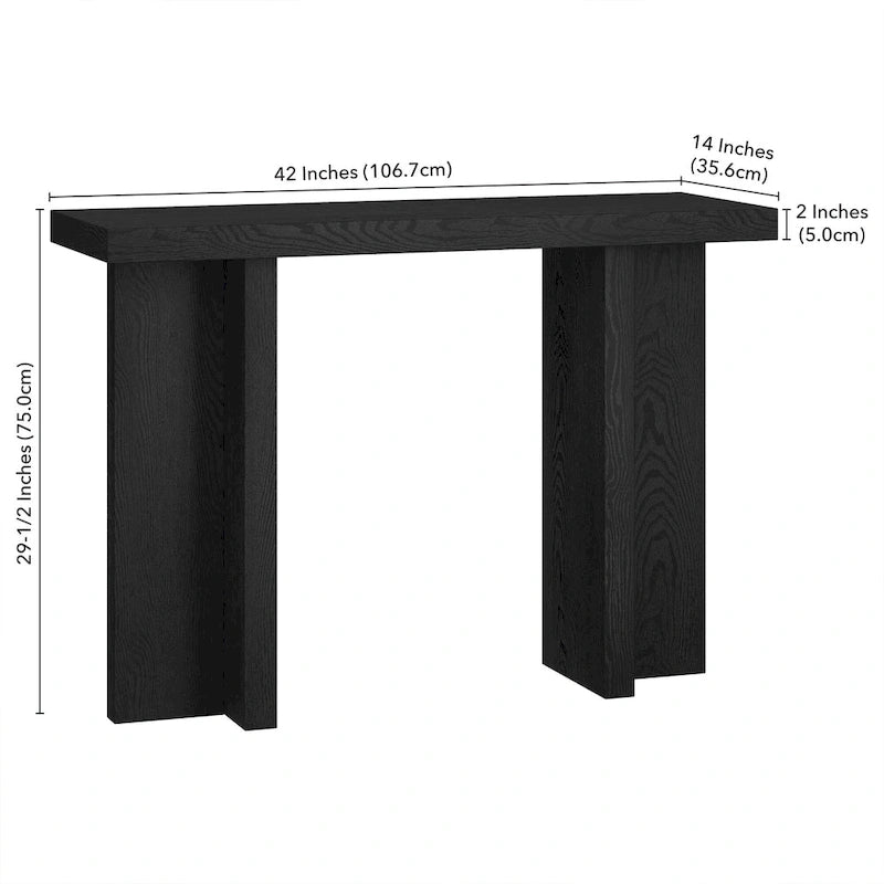 Mesa consola rectangular de 42 pulgadas de ancho
