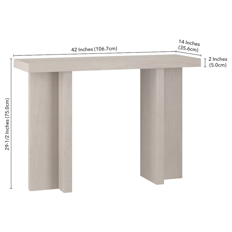 Mesa consola rectangular de 42 pulgadas de ancho