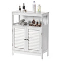 Mueble de lavabo de baño de madera blanca moderno con almacenaje
