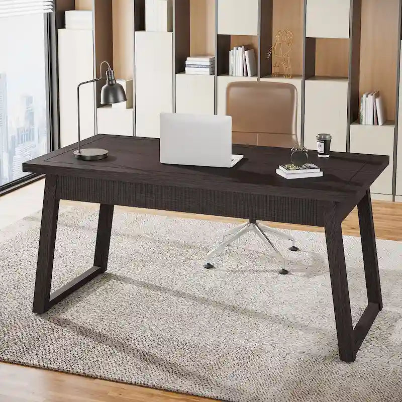 Escritorio ejecutivo, escritorio para computadora con cajón, madera maciza