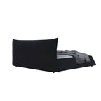 Base de Cama King Size Tapizada en Terciopelo con Cabecero Acolchado Suave