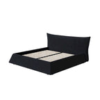 Base de Cama King Size Tapizada en Terciopelo con Cabecero Acolchado Suave