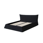 Base de Cama King Size Tapizada en Terciopelo con Cabecero Acolchado Suave