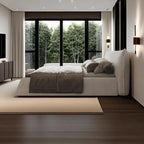 Base de Cama King Size Tapizada en Terciopelo con Cabecero Acolchado Suave
