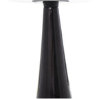 Mesa auxiliar acentuada con forma de cono y tapa de cristal texturizado - Negro u Oro -