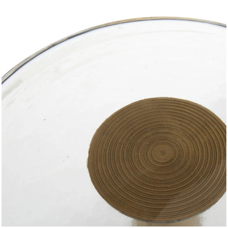 Mesa auxiliar acentuada con forma de cono y tapa de cristal texturizado - Negro u Oro -