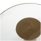 Mesa auxiliar acentuada con forma de cono y tapa de cristal texturizado - Negro u Oro -